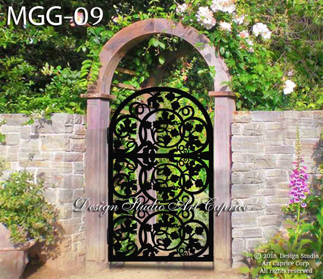 Grape Leaves Custom Metal Entry Gate / Artistic & Unique Design / Made ...