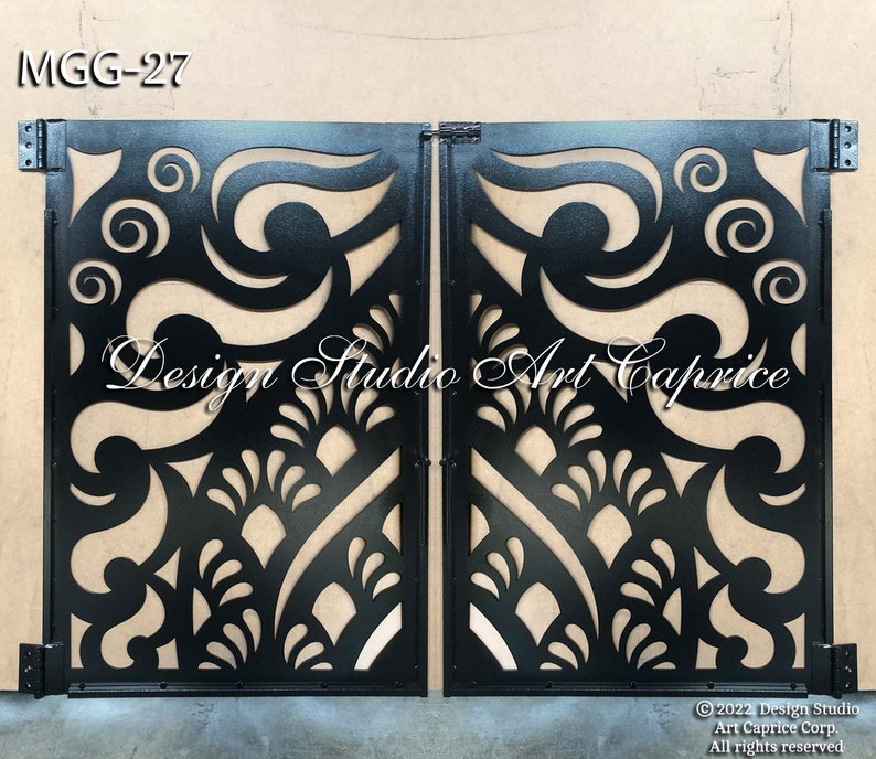 Custom Metal Entry Gate / Artistic & Unique Design / Made-to-order / Laser Cutting 27 Opening 48'' x H 36 inches