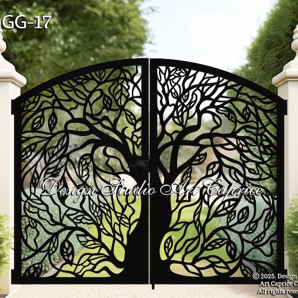 Tree /Custom Metal Entry Gate / Artistic & Unique Design / Made-to-order / Laser Cutting (17)