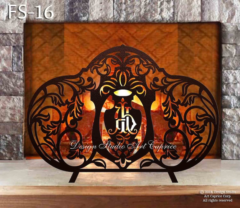 Fireplace Screens Mild Steel and Laser Cut Metal Art FS16 Etsy