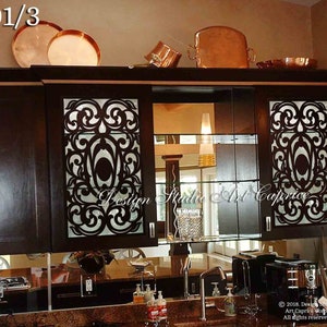 Custom Made/ Kitchen & Wine Cabinet/Metal Mullion Inserts/Personilized (01)