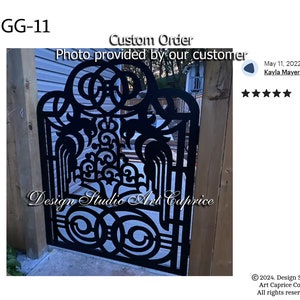 Custom Metal Entry Gate / Artistic & Unique Design / Made-to-order / Laser Cutting (11)