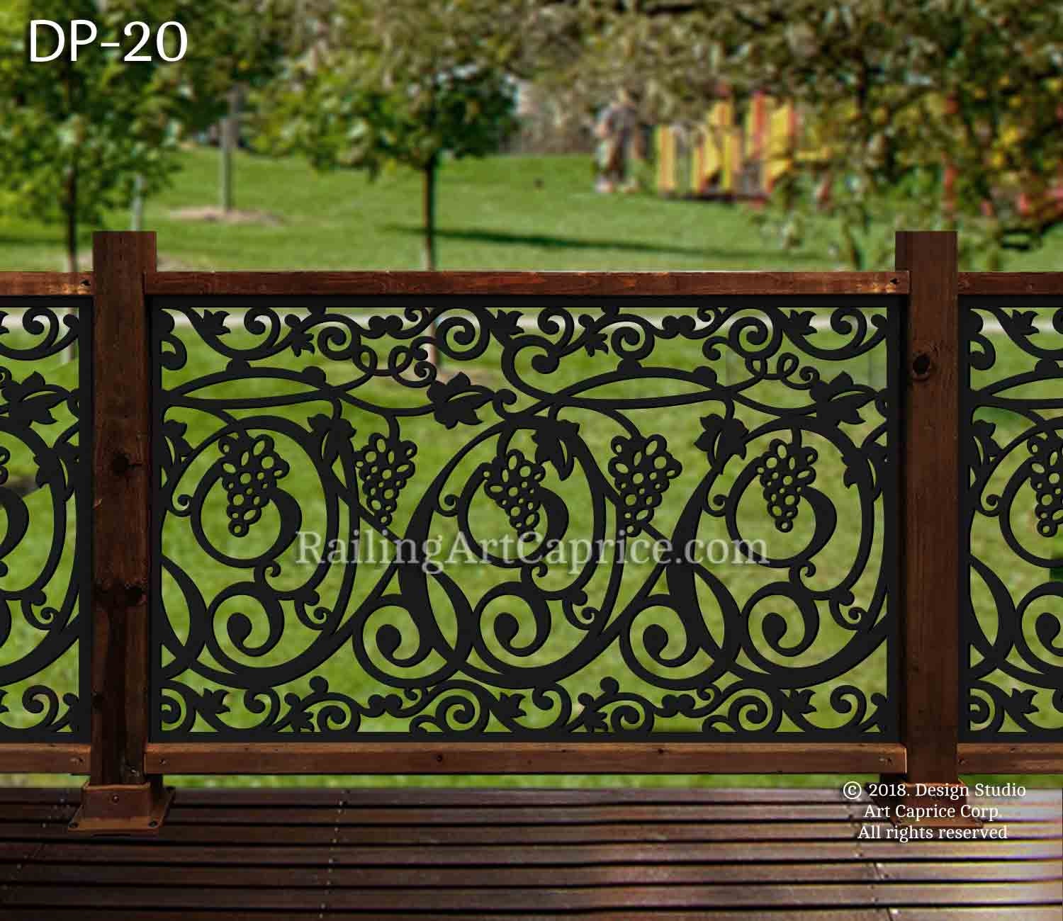 Metal Railing Topper Insert Metal Railing Panel | Balcony Insert | Deck Panel | Staircase Design ...
