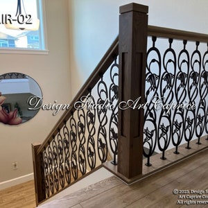 Modern Interior Railings/ Staircase Decorative Panel Inserts/ Metal Balusters/Metal Pickets/Custom Made/Outdoor or Indoor (02)