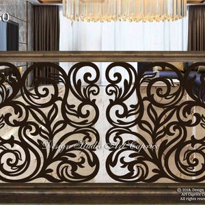 Modern Interior Railings/ Staircase Decorative Panel Inserts/ Custom Made/Outdoor or Indoor (60)