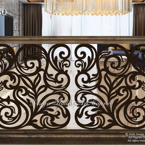 Modern Interior Railings/ Staircase Decorative Panel Inserts/ Custom Made/Outdoor or Indoor (60)