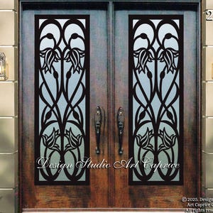 Entry Door Grill/French Doors Grill/ Security Window Metal Grill/Decorative Laser Cut Metal Panels/Custom  Designed/Outdoor or Indoor (24)