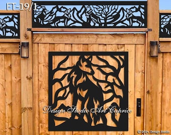 Aluminum Fence Topper /Custom Order/ Metal Privacy Screen /Fencing /Decorative Panel /Balcony, Deck Panel / Wolf-19