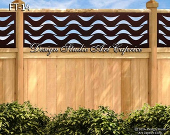 Aluminum Fence Topper /Custom Order/ Metal Privacy Screen /Fencing /Decorative Panel /Balcony, Deck Panel / Mountain - 14