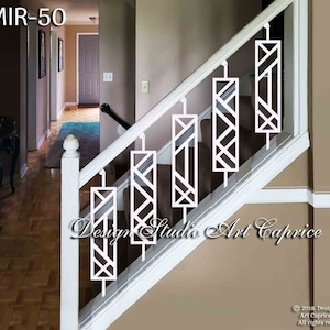 Modern Interior Railings/ Staircase Decorative Panel Inserts/ Metal Balusters/Custom Made/Outdoor or Indoor (50)