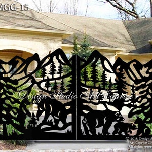 Bear Family and Mountain/Custom Metal Entry Gate/Artistic & Unique Design/Custom Made/Laser Cut (15)