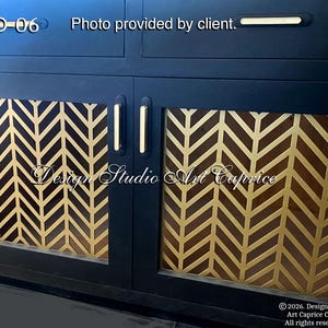 Kitchen & Wine Cabinet Metal Mullion Inserts/ Furniture Overlay / Decorative Laser Cut Metal Panel / Custom Made (06)