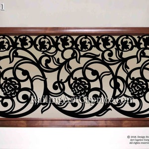 Modern Interior Railings/ Staircase Decorative Panel Inserts/ Custom Made/Outdoor or Indoor (31)