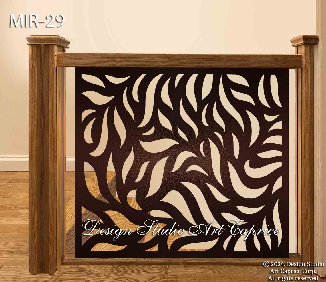 Metal Railing Topper Insert Stair Railing Interior / Metal Railing Panel Inserts / Deck Railing ...