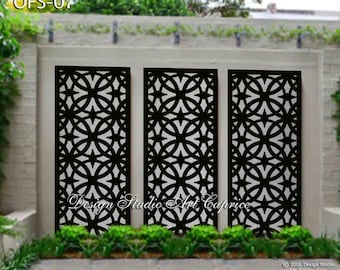 Metal Privacy Screen | Fence | Decorative Panel | Wall Art | Outdoor or Indoor (07)