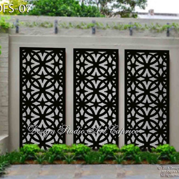 Metal Privacy Screen | Fence | Decorative Panel | Wall Art | Outdoor or Indoor (07)