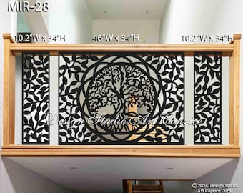 Tree of Life / Leaves / Decorative Metal Panel Insert /Modern Interior Railing / Custom Made/Outdoor or Indoor (28)