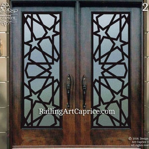 Entry Door Grill/French Doors Grill/ Security Window Metal Grill/Decorative Laser Cut Metal Panels/Custom  Designed/Outdoor or Indoor (20)