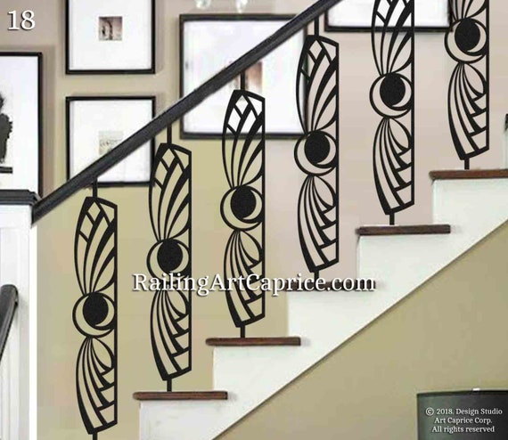 Modern Interior Railings Staircase Decorative Panel Inserts Metal Balusters Metal Pickets Custom Made Outdoor Or Indoor 18