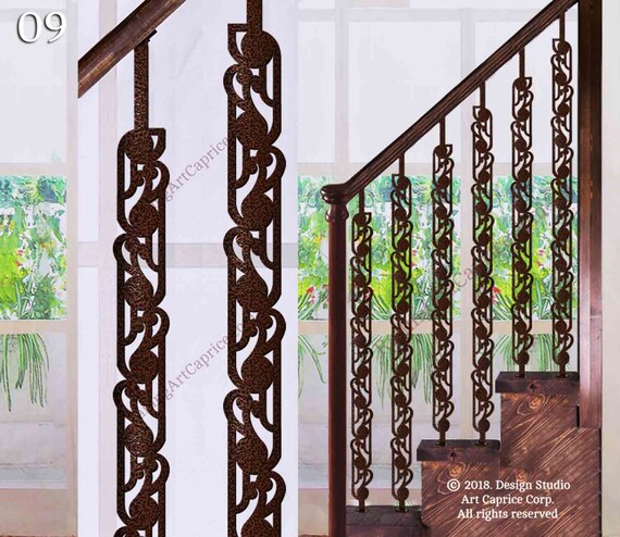Modern Interior Railings Staircase Decorative Panel Inserts Metal Balusters Metal Pickets Custom Made Outdoor Or Indoor 09