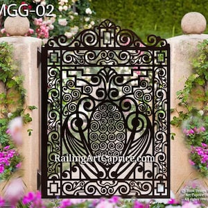 Custom Metal Entry Gate / Artistic & Unique Design / Made-to-order / Laser Cutting (02)