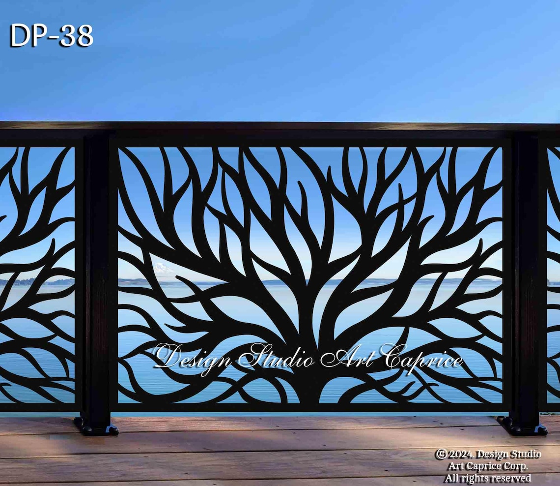Solid Railing Panels Metal Railing Panel / Deck Railing / Stair Railing / Custom Order ...