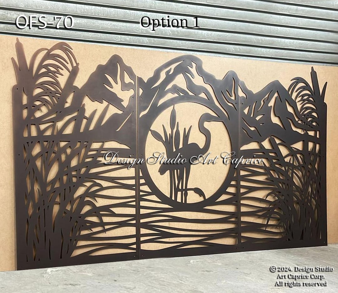 Metal Screen | Fence | Decorative Panel | Wall Art | Heron& Reeds ...