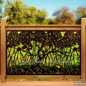 Metal Railing Panel / Deck Railing / Stair Railing  / Custom Order | Outdoor or Indoor (36)