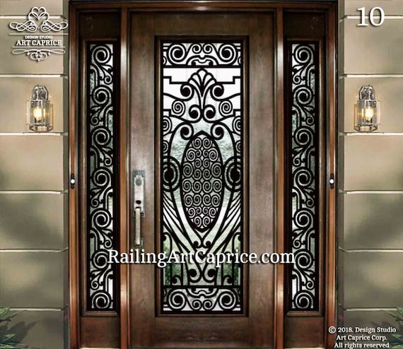 Entry Door Grill french Doors Grill Security Window Metal Grill