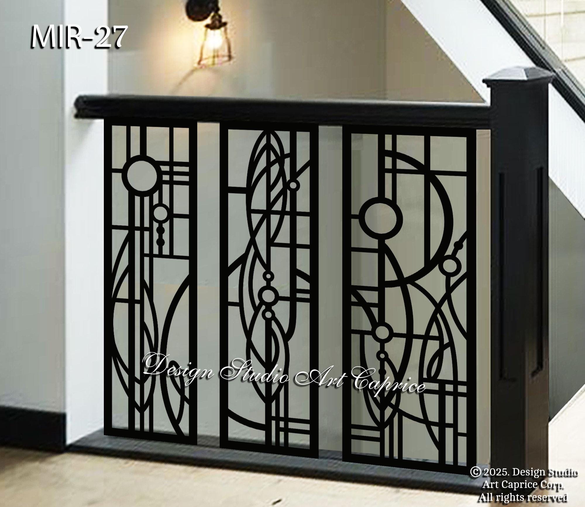 Abstract Modern Triptych/ Modern Interior Railings /decorative