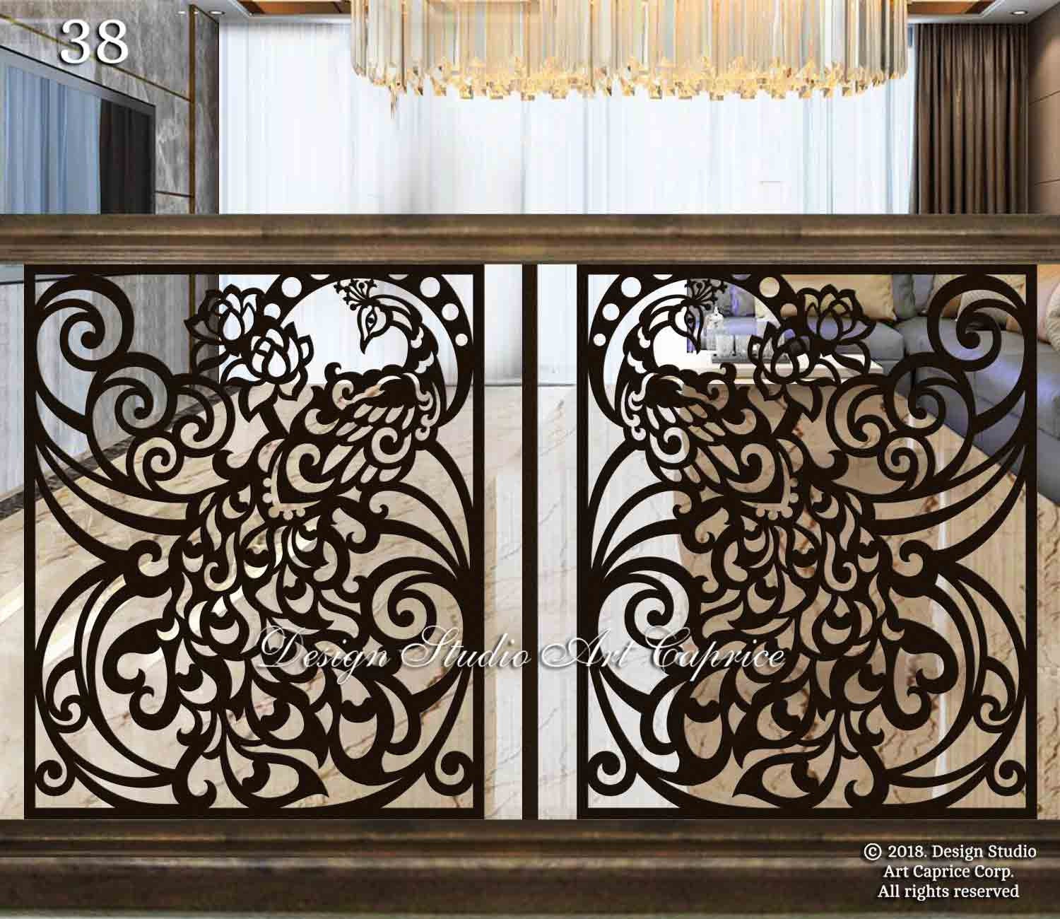 Peacock/ Modern Interior Railings/ Staircase Decorative Panel Inserts ...