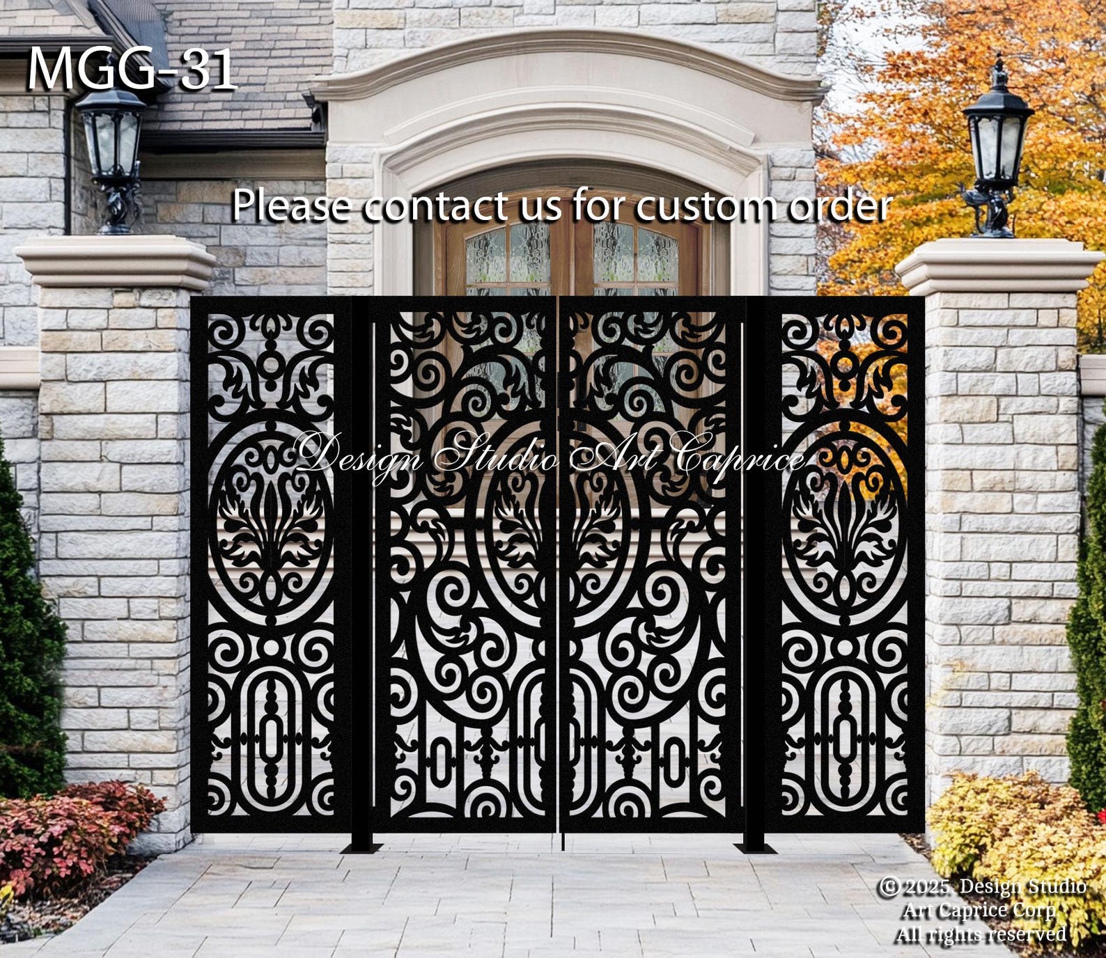 Custom Entry Gate Inserts Custom Metal Entry Gate / Artistic & Unique Design / Made-to-order ...