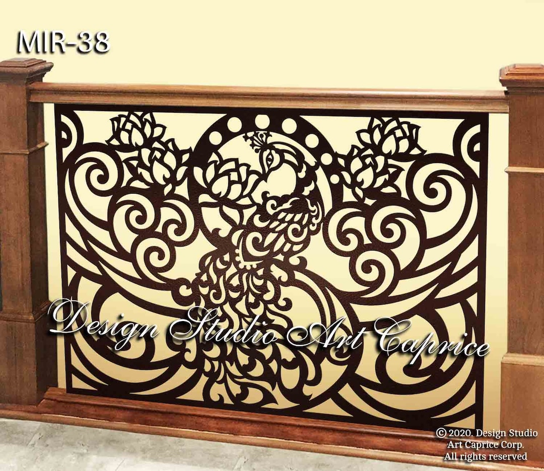 Peacock/ Modern Interior Railings/ Staircase Decorative Panel Inserts ...