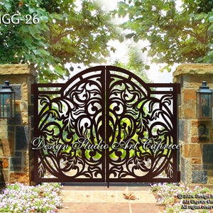 Custom Metal Entry Gate / Artistic & Unique Design / Made-to-order / Laser Cutting (26)