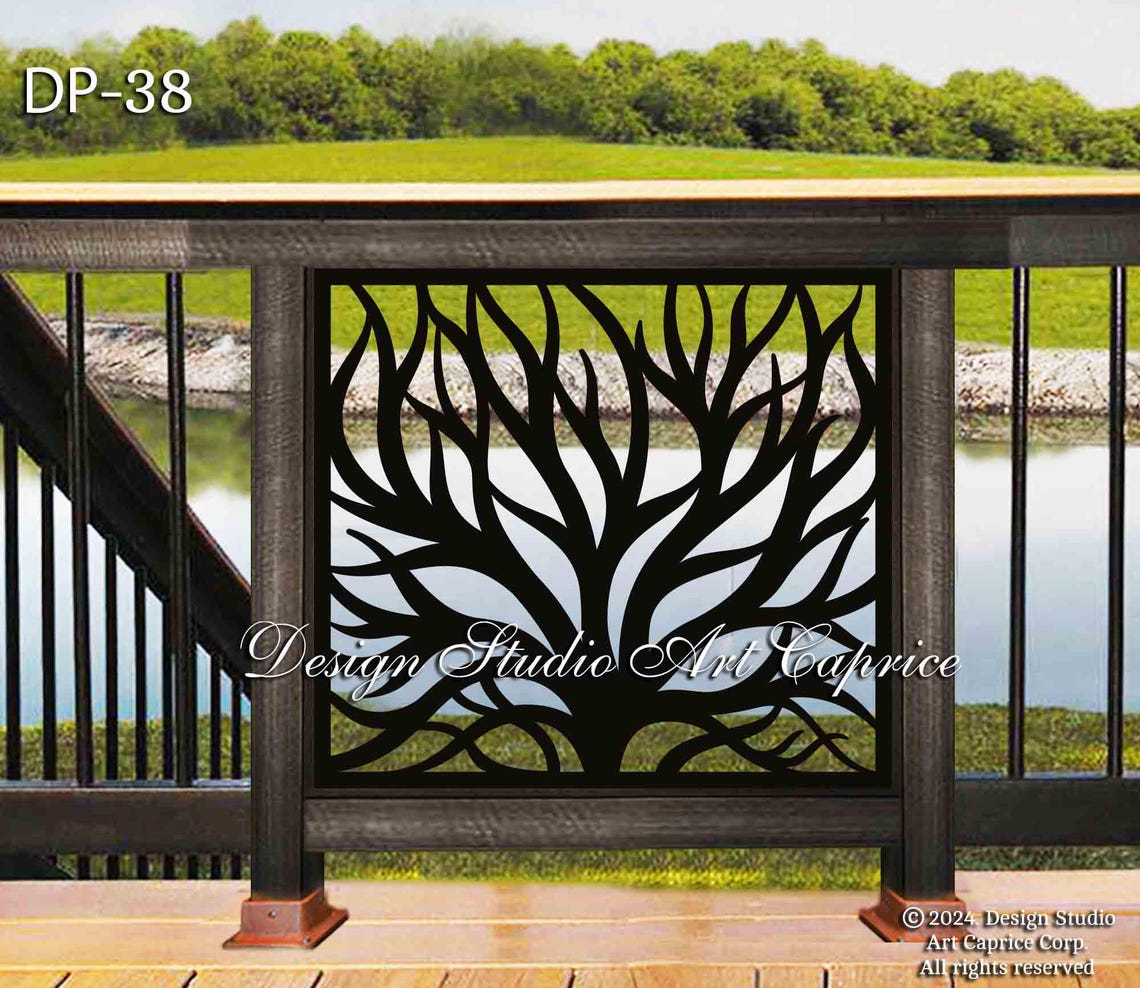 Solid Railing Panels Metal Railing Panel / Deck Railing / Stair Railing / Custom Order ...