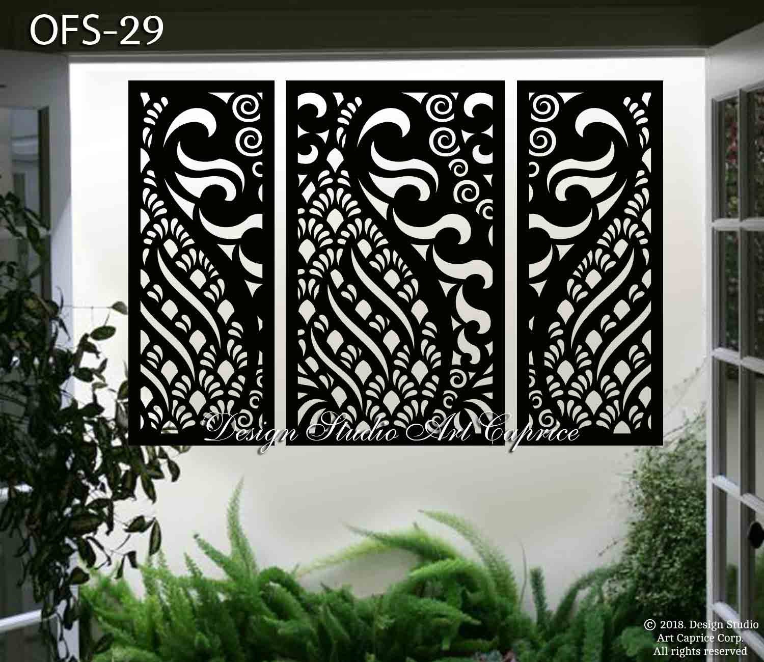 Pantalla de privacidad de metal / valla / panel decorativo / | Etsy