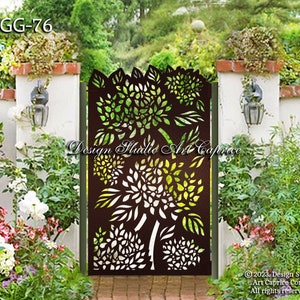 Custom Metal Entry Gate / Artistic & Unique Design / Made-to-order / Laser Cutting (76)