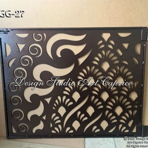 Custom Metal Entry Gate / Artistic & Unique Design / Made-to-order / Laser Cutting 27 Opening 49'' x 38''H inches