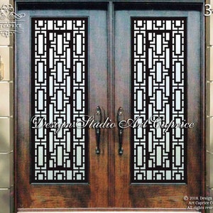 Entry Door Grill/French Doors Grill/ Security Window Metal Grill/Decorative Laser Cut Metal Panels/Custom  Designed/Outdoor or Indoor (34)