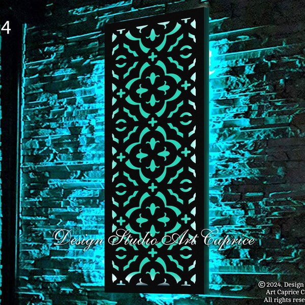 Metal Laser-Cut Screen | Light Box | Sculpture | Decor Light  | Wall Art | Home Illumination | Outdoor or Indoor (34)