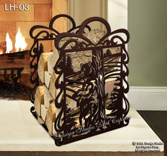 Laser Cut Log Holder Ornate And Custom Made Lh 03 Etsy