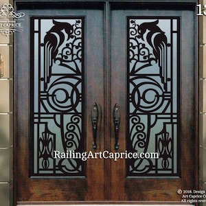 Entry Door Grill/French Doors Grill/ Security Window Metal Grill/Decorative Laser Cut Metal Panels/Custom  Designed/Outdoor or Indoor (13)