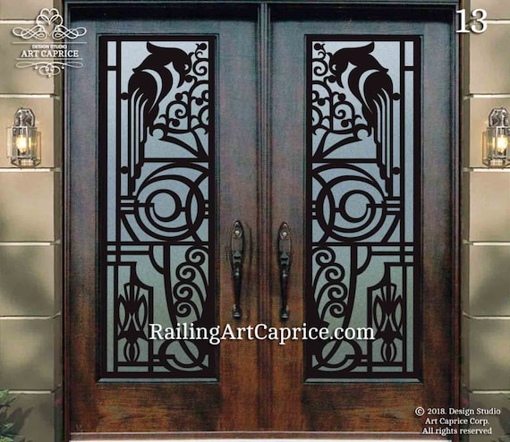 Entry Door Grill French Doors Grill Security Window Metal Etsy