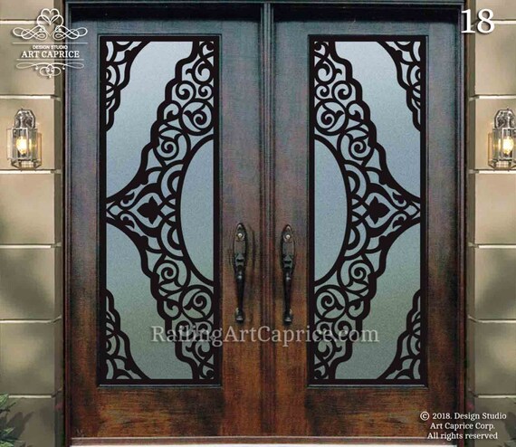 Entry Door Grill French Doors Grill Security Window Metal Etsy