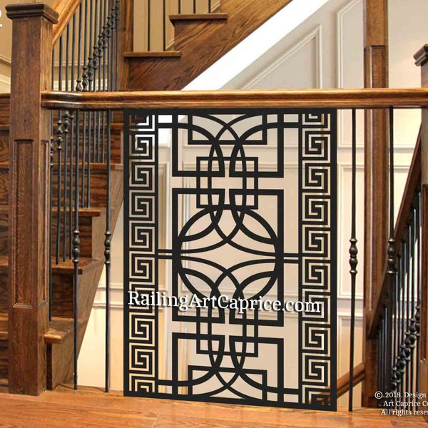 Modern Interior Railings/ Staircase Decorative Panel Inserts/ Metal Balusters/Metal Pickets/Custom Made/Outdoor or Indoor (12)