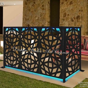 Freestanding Modular Metal Privacy Screen | Fence | Wall Art | Outdoor (FSF-05)