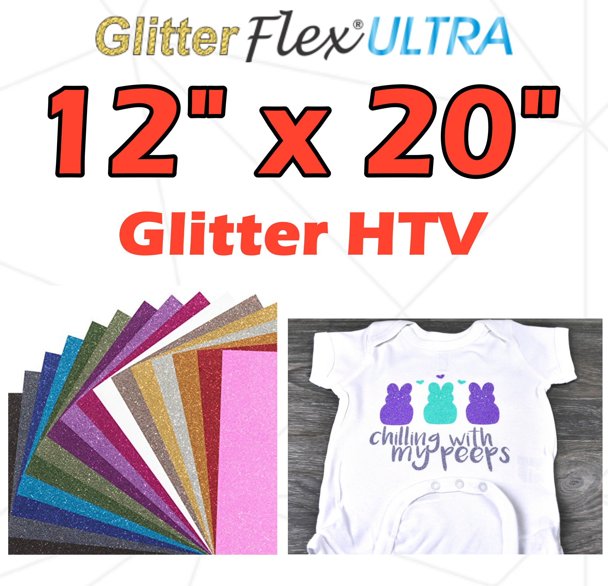 GlitterFlex Ultra Champagne Glitter HTV –