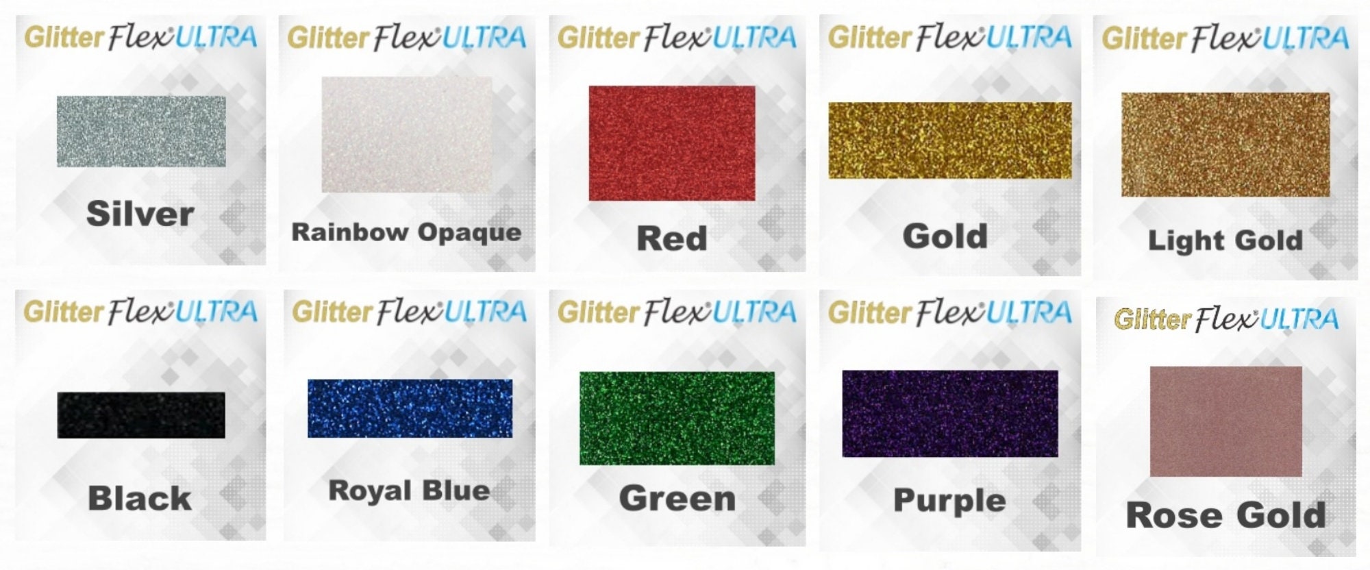 GLITTERFLEX ULTRA RED GLITTER HTV 20 - Direct Vinyl Supply