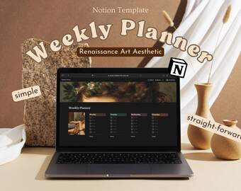 2023 Digital Planner | Notion Template Aesthetic | Notion Planner | Dark Academia Planner | Renaissance Art Planner