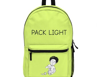 Pack Light Illustration Backpack | Cartoon Kid Making Lemonade Design